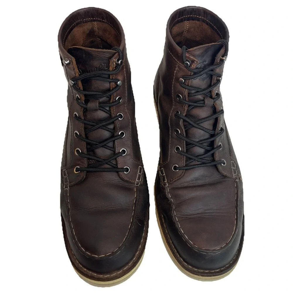 Danner Bull Run Moc 6” Toe Work‎ Brown Leather Boots Men's Size 13